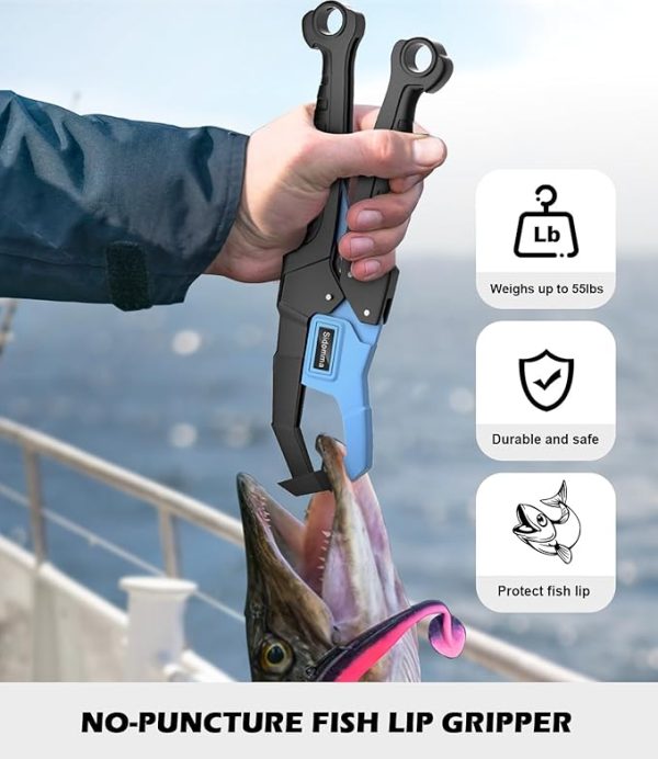 Pro Fishing Gear and Equipment Tools Accessories Kit with Fishing Pliers Fillet Knife Scissors Fish Lip Gripper Fish Ruler Fishing Gifts for Men Saltwater Fishing Fly Fishing Ice Fishing - Image 2