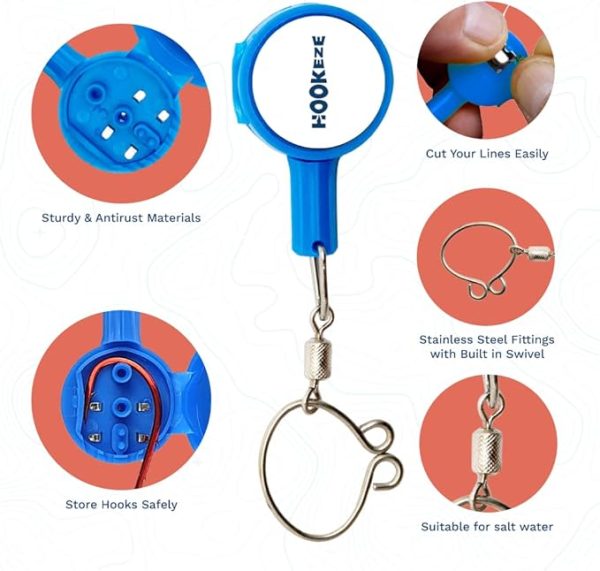 HOOK-EZE Fishing Knot Tying Tool | Protect from Fish Hooks | Tie Fishing Knots Easily | Cool Gadgets for Fishermen | Ice Fly Fishing | Fishing Accessories for Beginner Anglers | Nail Knot Tool - Image 3